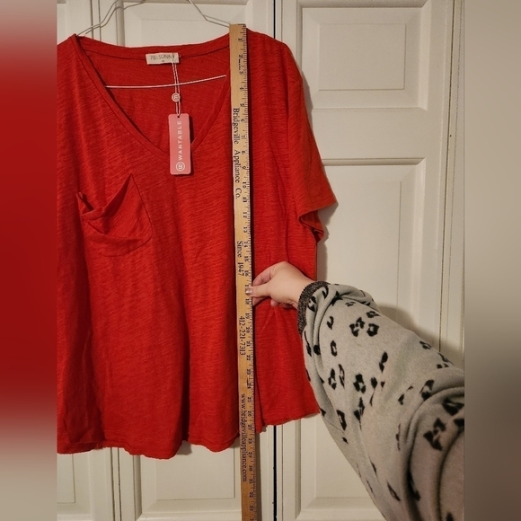 78 & Sunny Slub Pocket Tee T-Shirt 3X Bright Red - Picture 8 of 10